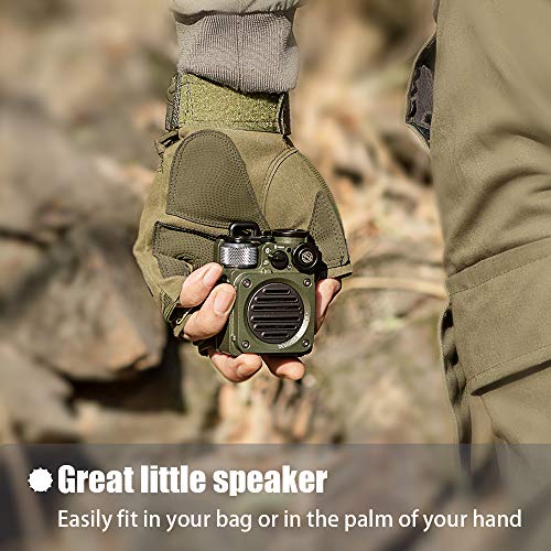 Muzen Wild Mini Rugged Outdoor Speaker, Bluetooth Portable Speaker with Louder Volume, Crystal Clear Sound, Wireless Waterproof Speakers for Travel, O