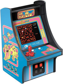 My Arcade Micro Player Mini Arcade Machine: Ms. Pac-Man Video Game, Fully Playable, 6.75 Inch Collectible, Color Display, Speaker, Volume Buttons, Headphone Jack - Electronic Games