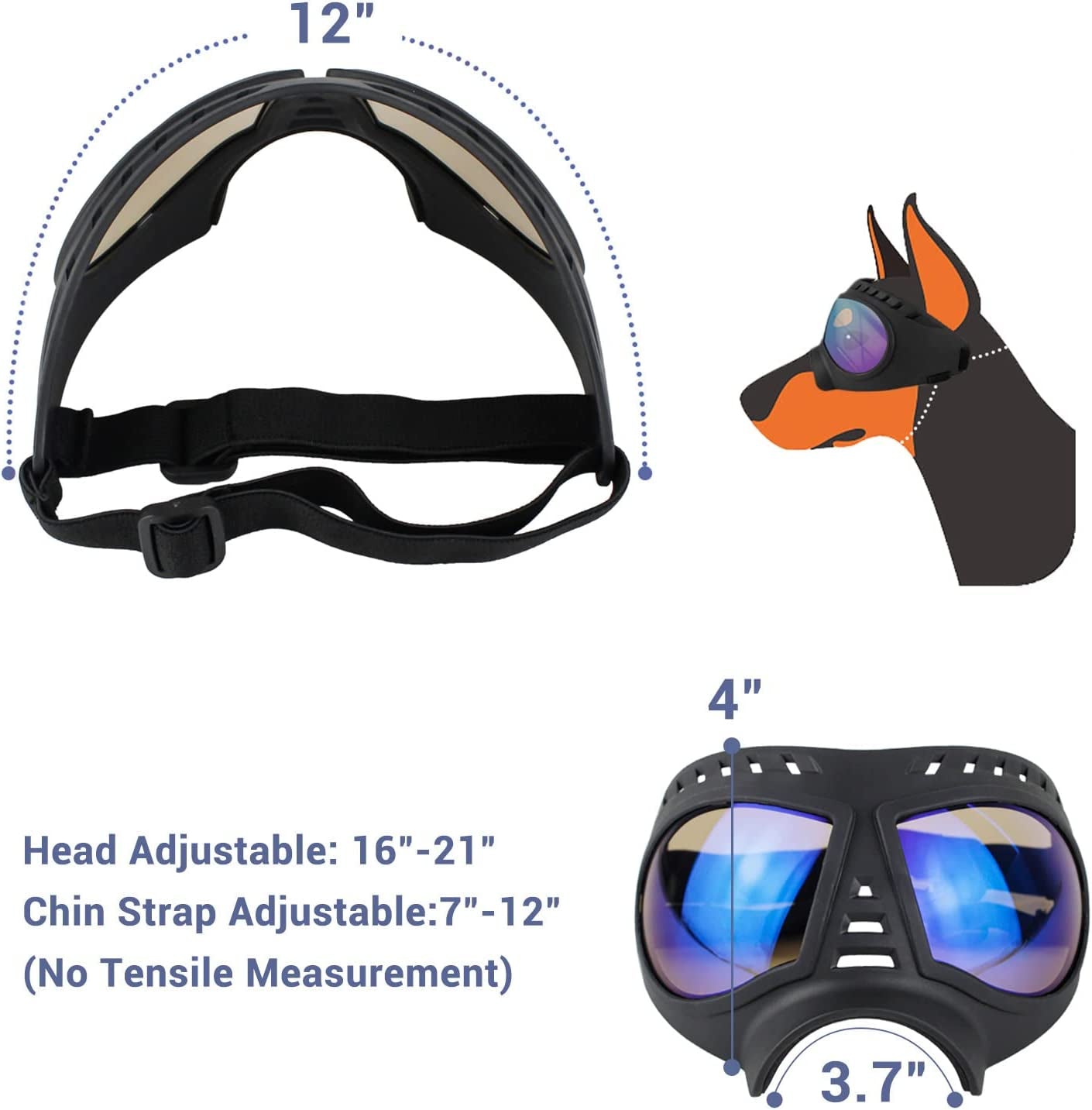 namsan dog goggles Namsan Dog Goggles Large Breed Anti-Uv Transparent Dog Sunglasses for – The Gadget Collective