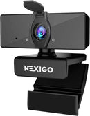 Nexigo N660 1080P Business Webcam, Dual Microphone & Privacy Cover, USB FHD Web Computer Camera, Plug and Play, for Zoom/Skype/Teams/Webex, Laptop MAC PC Desktop