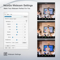 Nexigo N960E 1080P 60FPS Webcam with Light, Software Included, Fast Autofocus, Built-In Privacy Cover, USB Web Camera, Dual Stereo Microphone, for Zoom Meeting Skype Teams Twitch