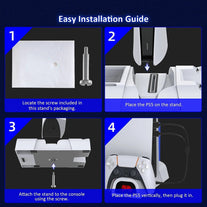 Nexigo PS5 Accessories Cooling Stand with LED Lighting Fans and Dual Controller Charger Station for Playstation 5 Console, Upgraded Multifunctional Stand with Charging Dock, 10 Game Slots, White