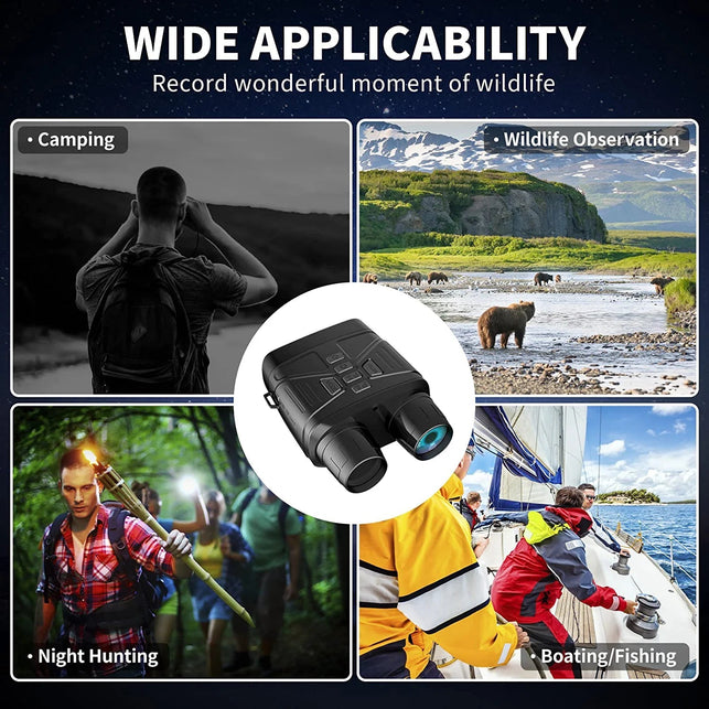 Night Vision Binoculars - Night Vision Goggles for Adults, 3'' Digital Infrared Night Vision Can save Photo and Video with 32GB Memory Card & Rechargeable Lithium Battery