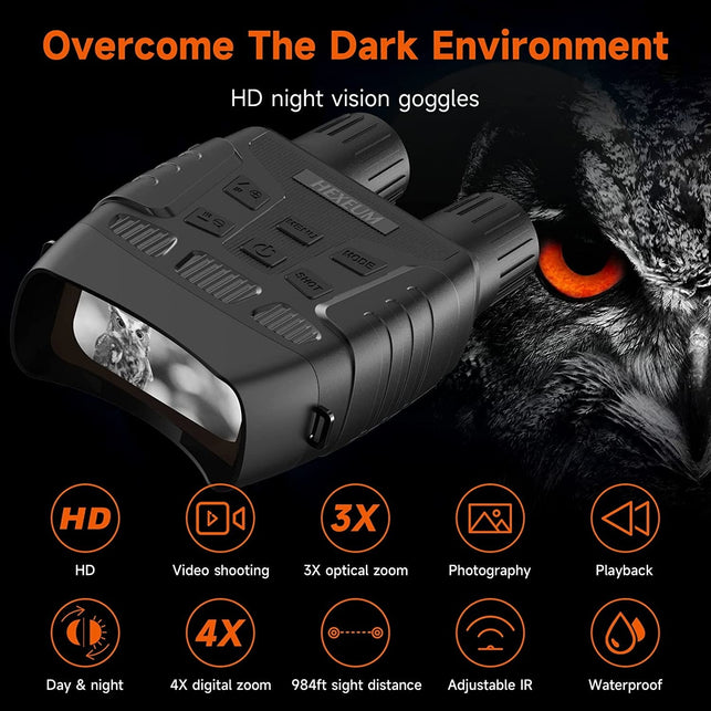 Night Vision Goggles Night Vision Binoculars for Adults - Digital Infrared Binoculars Can save Photo and Video with 32GB Memory Card