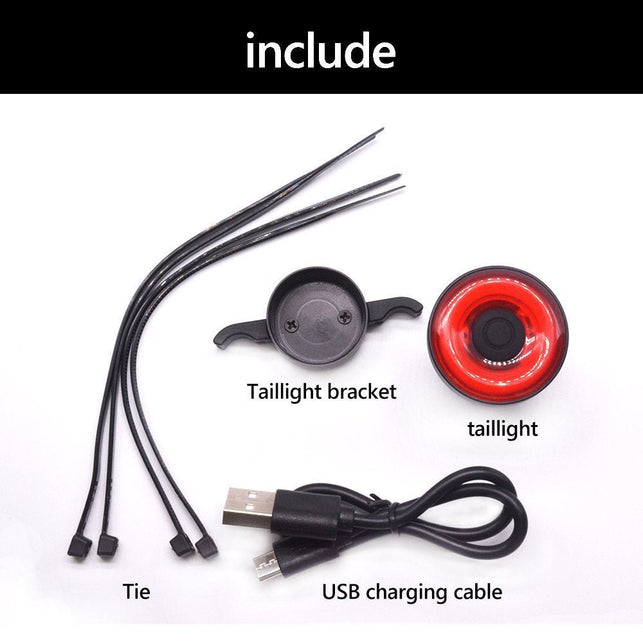Nkomax Smart Bike Tail Light Ultra Bright, Bike Light Rechargeable Auto On/Off, IPX6 Waterproof LED Bicycle Lights, High Intensity Rear LED Accessorie