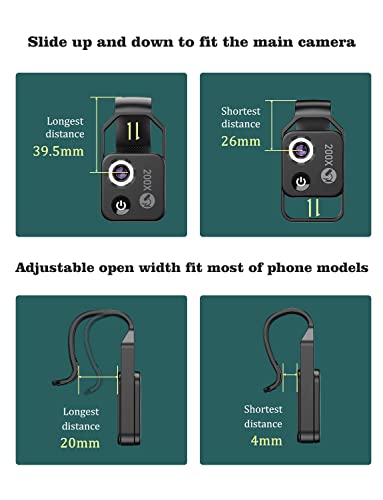 Phone Microscope with CPL Lens/LED Light,200X Pocket Microscope with Universal Phone Clip Compatible with iPhone/Andriod Phone-The Best Portable Microscope to Enjoy Microworld for Kids and Adults