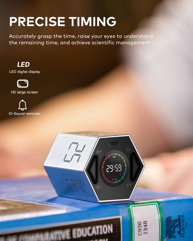 PIHEN Timer, Kitchen Timer Multi-Function Electronic Digital Timer for Kids, Flip Timer with Time and Alarm Function, Suitable for Work, Exercise, Gam