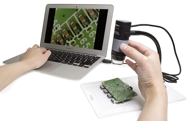 Microscope Plug Into Computer Plugable USB 2.0 Digital Microscope with Flexible Arm Observation Stan ...