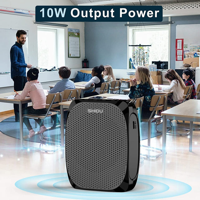 Portable Voice Amplifier SHIDU Personal Microphone Headset for Speaking Rechargeable Mini Pa System for Teachers Tour Guides Coaches Classroom Singing Yoga Fitness Instructors