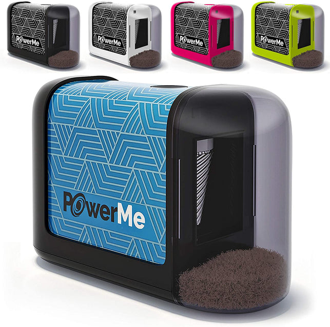 PowerMe Electric Pencil Sharpener - Battery Operated, for Home, Office, School, Artist, Students – Ultra Portable Automatic Pencil Sharpener, ideal fo