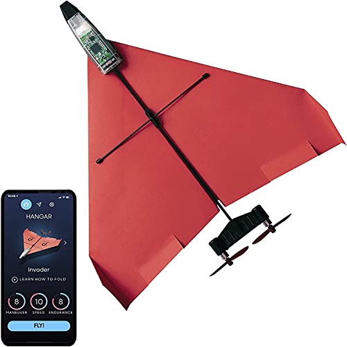 POWERUP 4.0 The Next-Generation Smartphone Controlled Paper Airplane Kit, RC Controlled. Easy to Fly with Autopilot & Gyro Stabilizer. For Hobbyists,