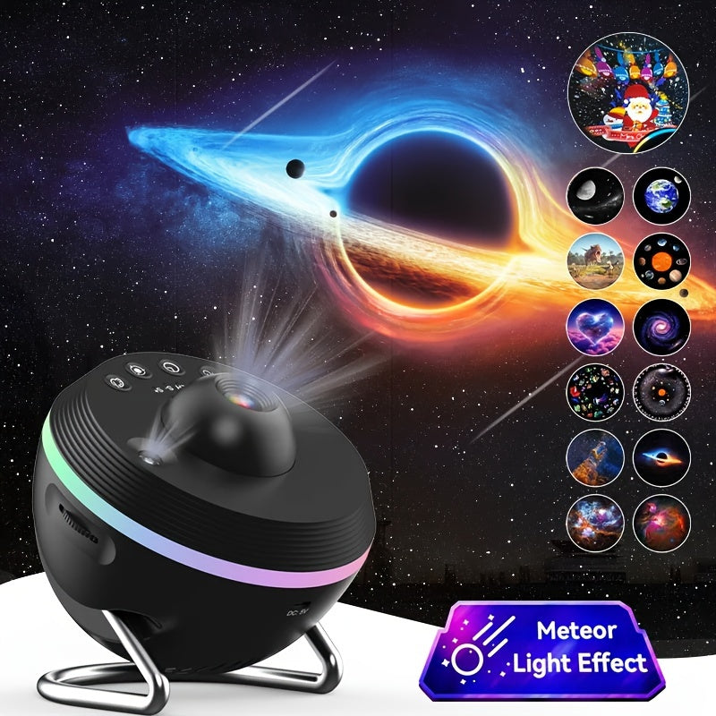 13In1 Galaxy Projector With 4K Hd Discs  Dimmable Fairy Lights Rotating Space Ball For Bedroom Rgb Ambient Lighting For Home Theater  Gaming Room Timed Starry Night Sky Perfect For Birthdays Weddings Parties