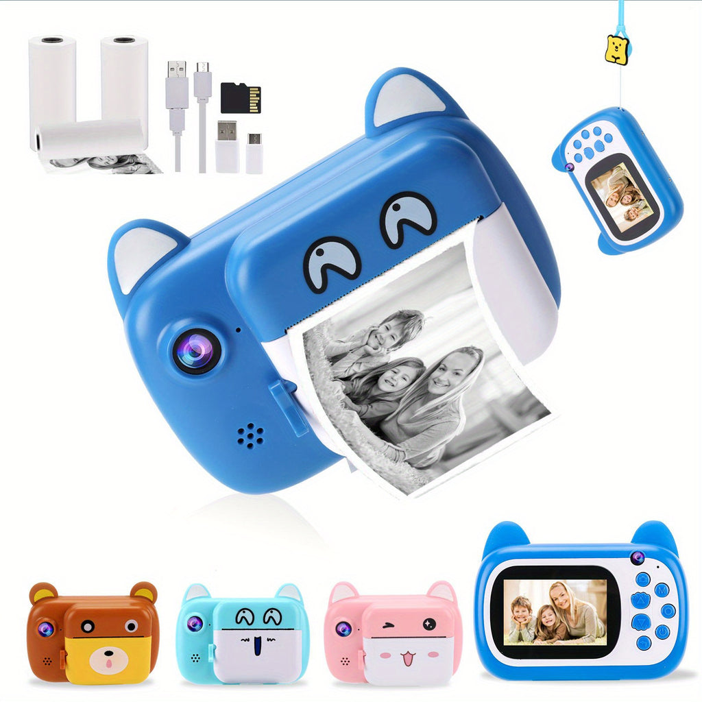 Instant Camera for Kids with 3 Rolls Print Paper Camera 61 cm LCD Screen Kids Print Camera Digital Camera for Children with 6x Zoom 1080P Video Recorder Gift for Boys and Girls