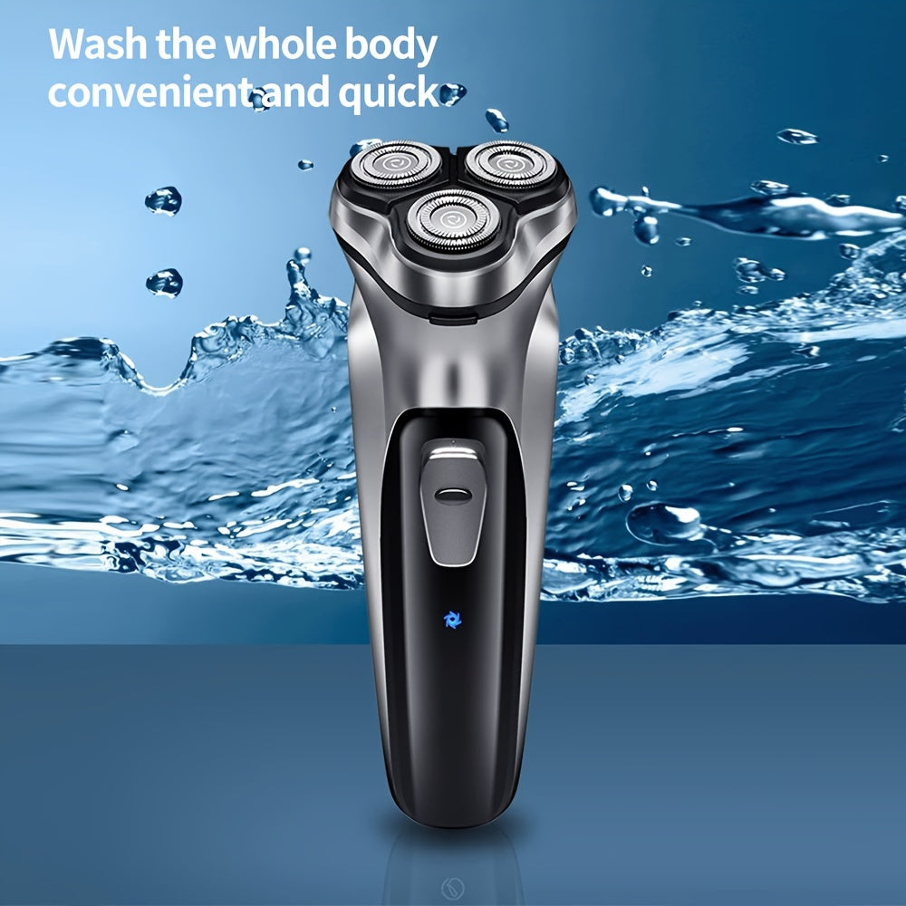 Rechargeable Rotary Shaver for Men  600mAh Lithium Battery 3D Floating Cutter Head Wet  Dry PopUp Trimmer Easy Clean Whisker Storage Box  Ideal Fathers Day Gift with Advanced Shaving Technology