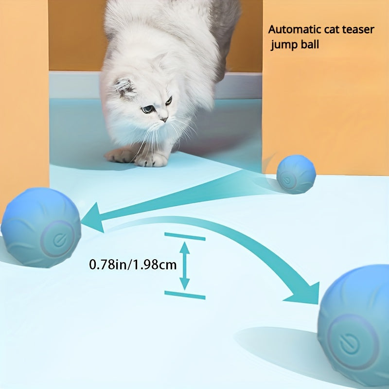 Electric Automatic Cat Toys USB Charging Smart Ball Toys For Cat Small Dogs Funny Auto Rolling Ball Selfmoving Kitten Games Supplies