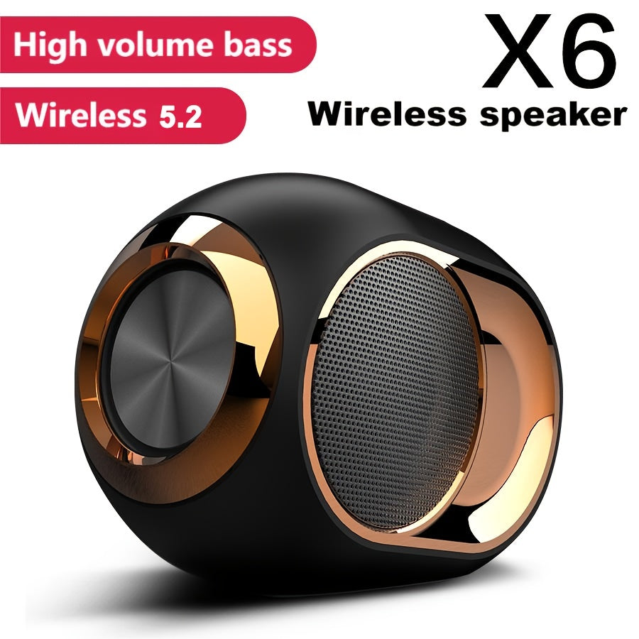 X6 Wireless 52 Speaker  Powerful High Volume Bass  Portable for Outdoor Activities and Camping  FM Radio  Compatible with Phones Tablets Laptops