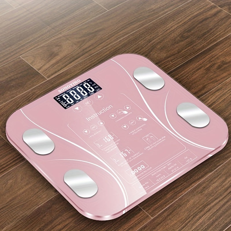 1pc Accurate Smart Electronic Scale  Measures Weight Body Fat and More  Compact BatteryFree Essential Bathroom Tool for Home Use