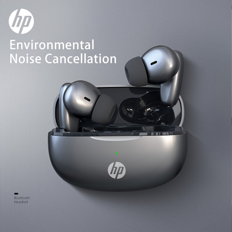 HP True Wireless Headphones Environmental Noise Cancelling Earbuds  Comfortable for iPhone Android Builtin Microphone waterproof Sweat Resistant Earphones Wireless Headphones