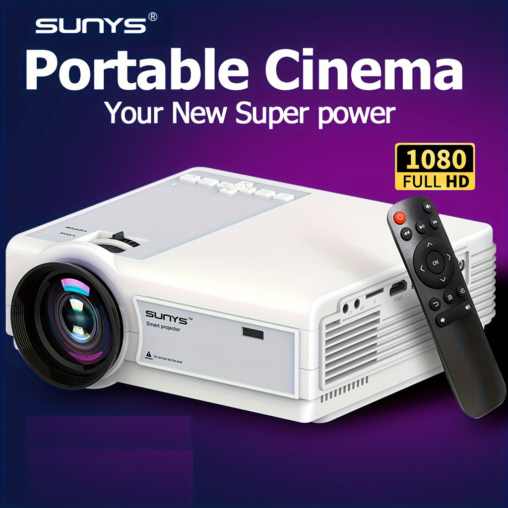 Sunys Projector 2023 Upgraded Full HD 1080P Portable Projector With Wifi And BT 5G Multimedia Home Theater Video Movie Projector Compatible With Home Cinema HDTV USB VGA IOS Android Phone