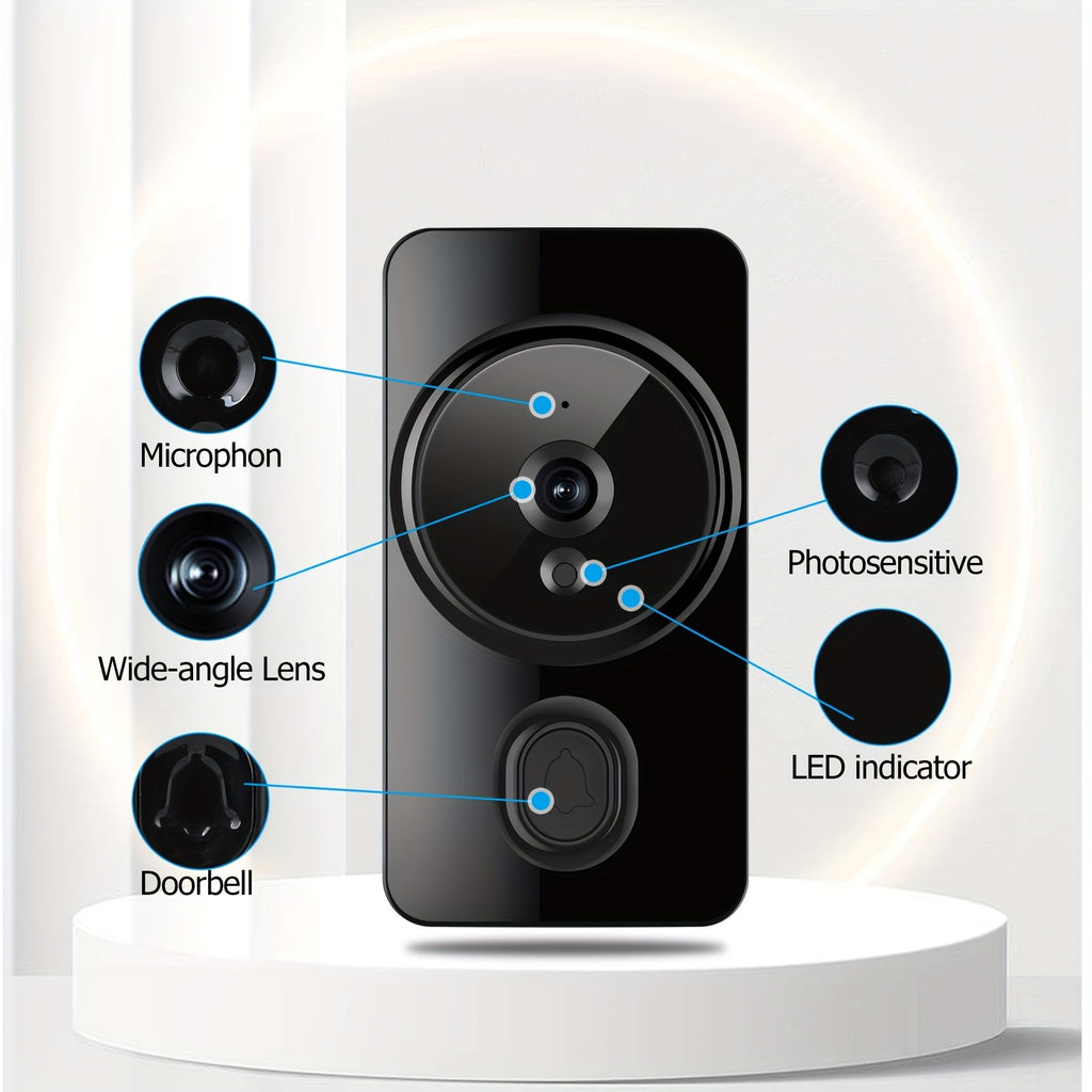 Smart visual doorbell smart system control 24G wireless wifi for home and commercial use no need to drill holes for the app camera no builtin battery shipped without battery