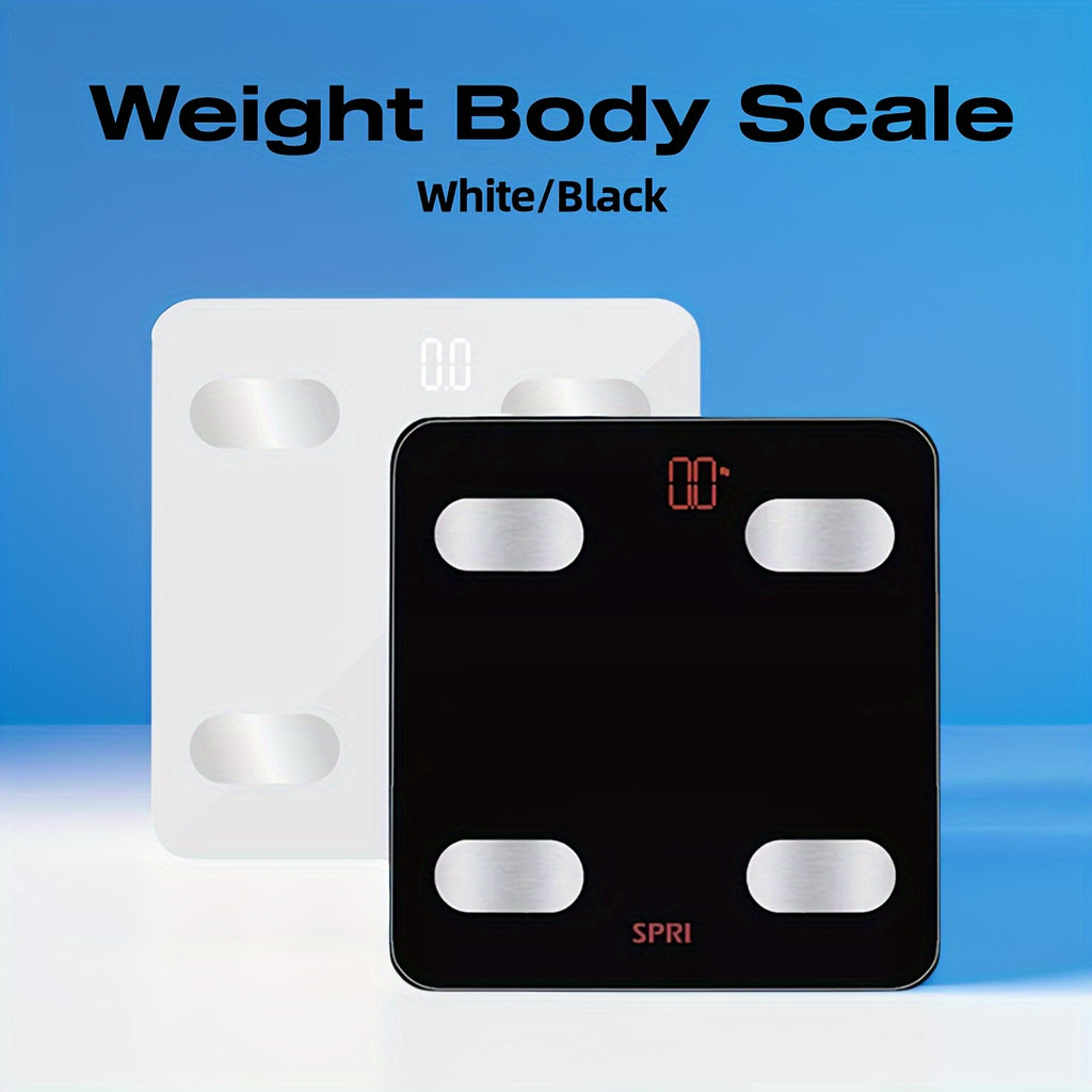 Smart Body Fat Scale for Women and Man Accurately Measure Weight Home Use Weight Scale w Backlit LED Display BlackWhite