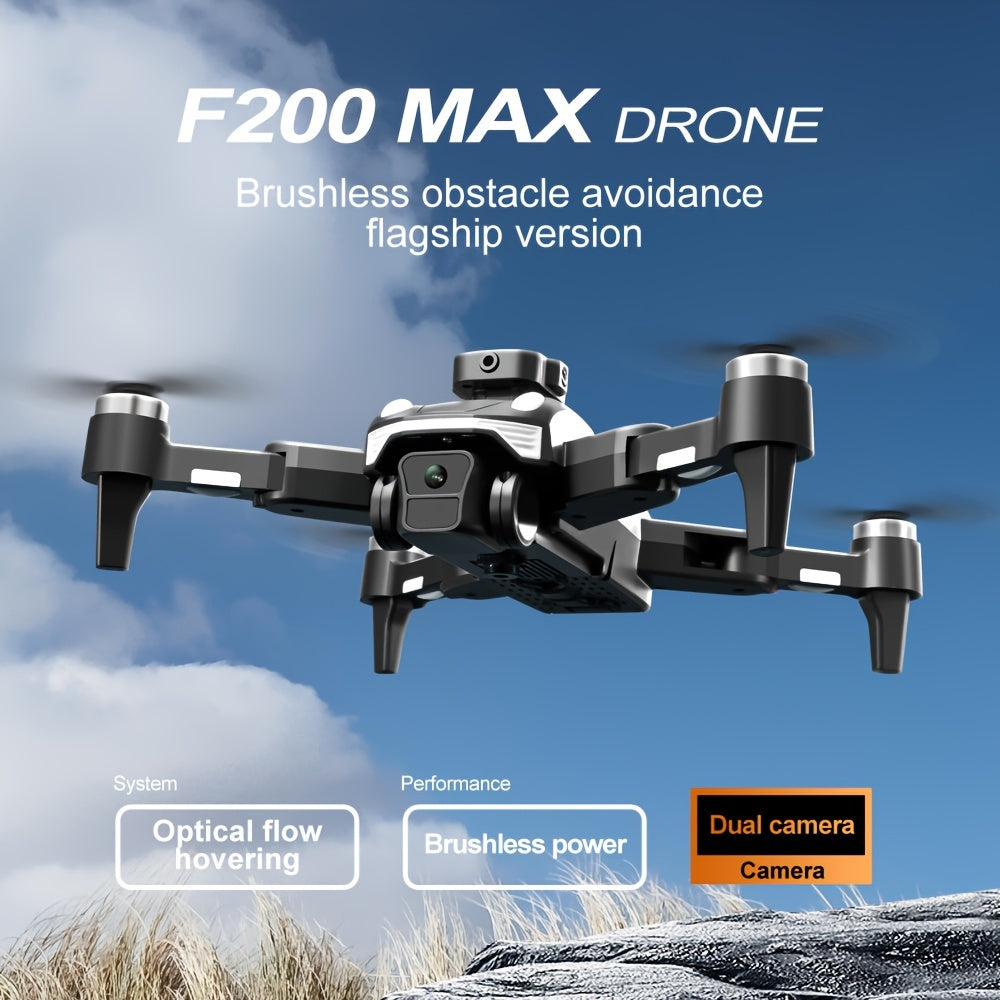 New F200 brushless electric adjustable dual camera optical flow hovering easy for beginners to get started mens gift indoor and outdoor affordable drone