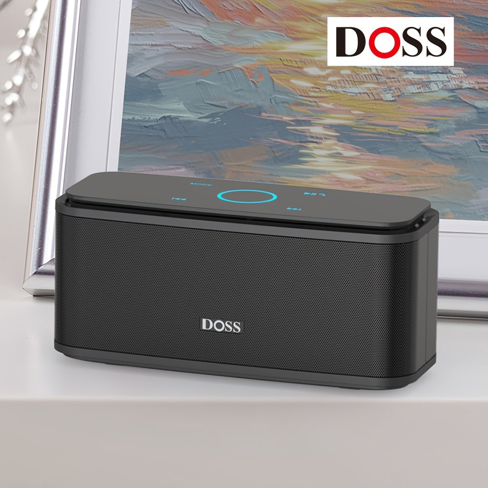 DOSS SoundBox Wireless 50 Speaker Capacitive Touch Control 12W HD Sound and Bass 20H Playtime Builtin MIC Hands Free Portable Speaker for Computer Laptop Cellphone