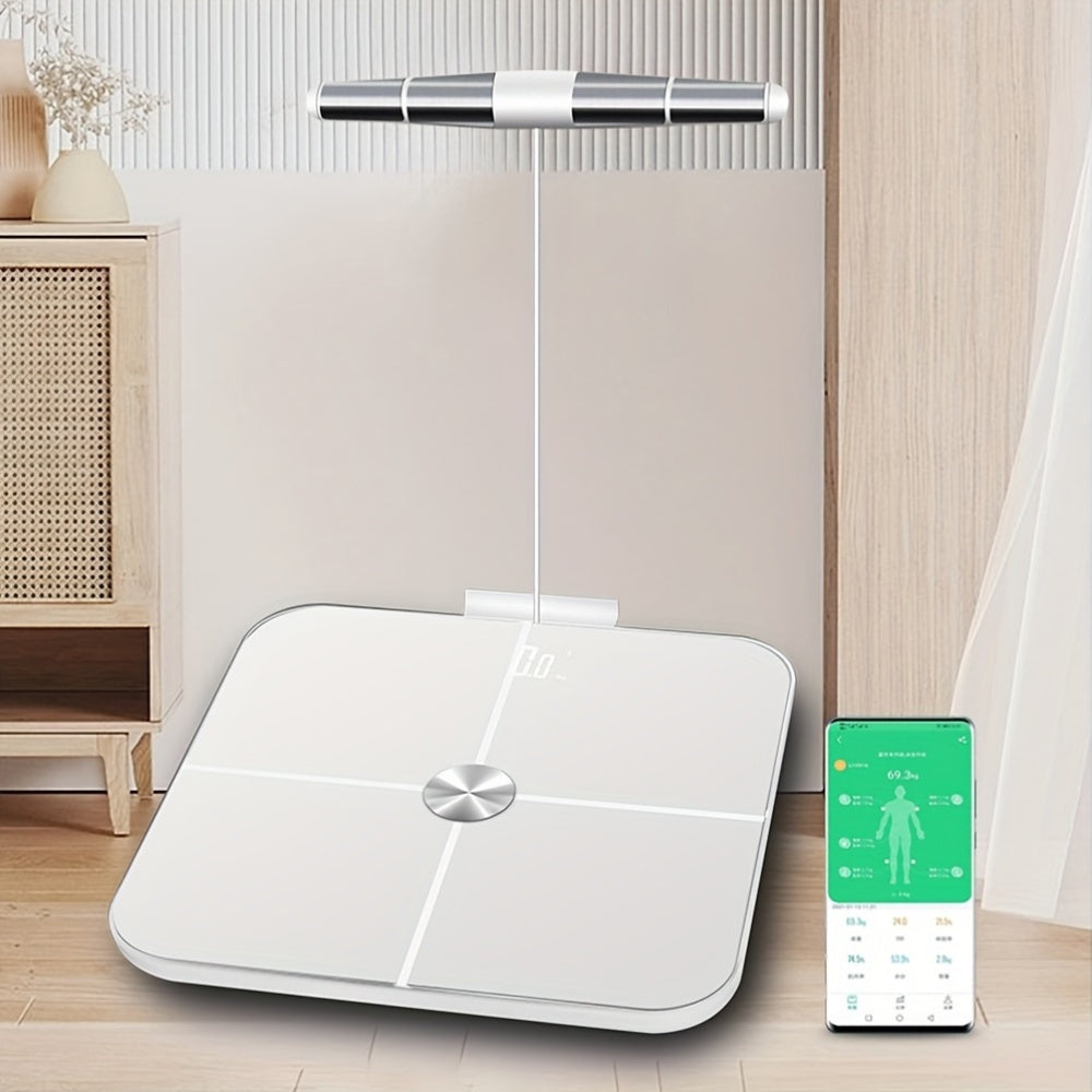 Smart Digital Body Fat Scale with Wireless 8Electrode Technology for Accurate Body Composition Analysis Plastic Material Requires 4 AAA Batteries Not Included Wireless Connectivity  Available on Amazon