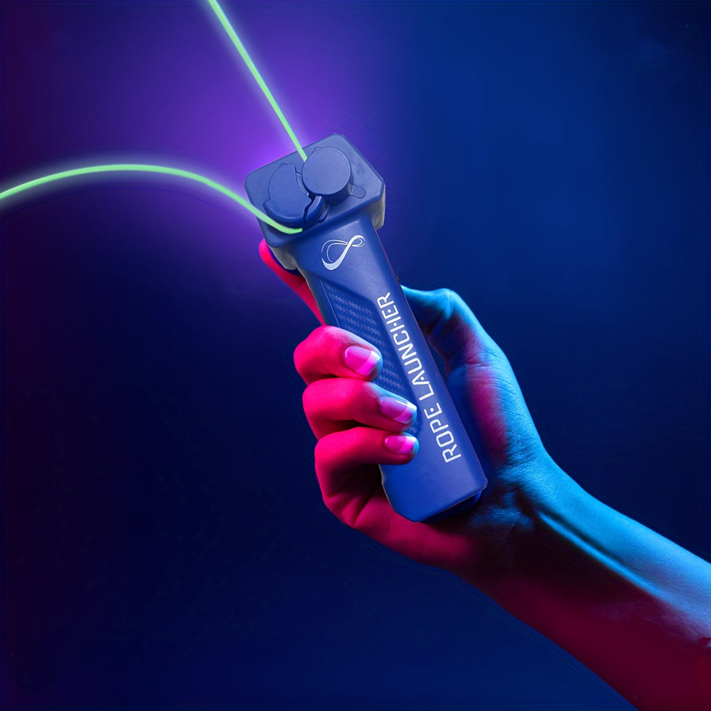 Decompression Rope Launcher ZipString Handheld UV Luminous Rope Toy