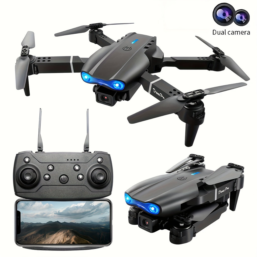 E99 Drone With Dual Camera Foldable RC Quadcopter Drone Remote Control Drone Toys For Beginners Mens Gifts Indoor And Outdoor Affordable UAV Christmas Halloween Thanksgiving Gift