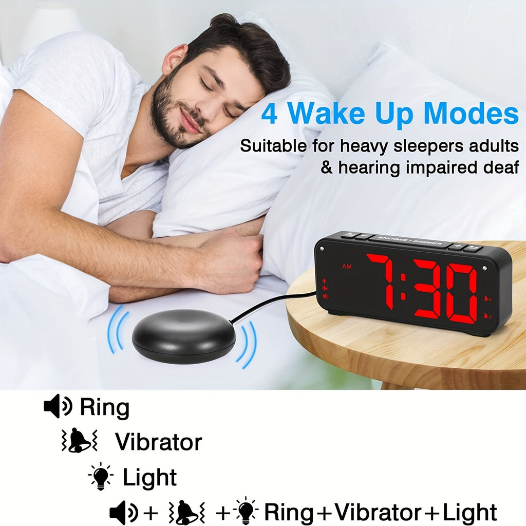 Revolutionary Vibrating Alarm Clock for Heavy Sleepers  Hearing Impaired  Wake Up Refreshed Guaranteed