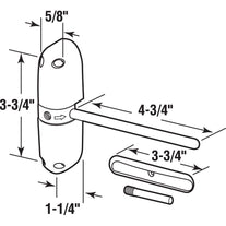 Prime-Line KC60HD Safety Spring Door Closer – Easy to Install to Convert Hinged Doors to Self-Closing – Diecast Construction, 4-1/4 In. Satin Chrome, Non-Handed (Single Pack)