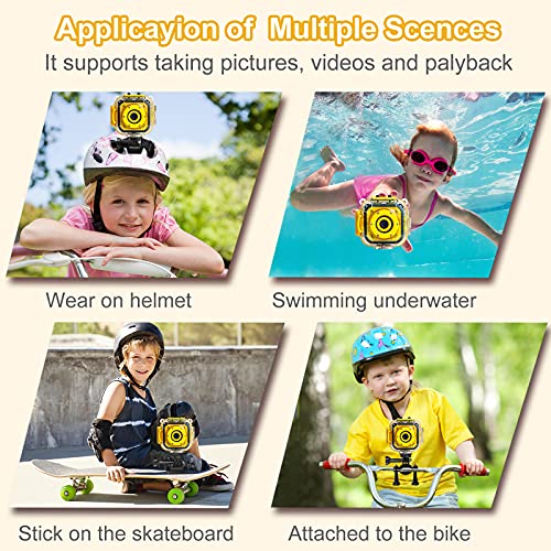 PROGRACE Children Kids Camera Waterproof Digital Action Camera for Boys Girls