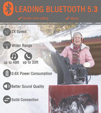 PROHEAR 033 Bluetooth 5.3 Hearing Protection Headphones with FM AM Radio - Rechargeable - 25Db NRR - 48H Playtime - Ideal for Lawn Mowing, Construction, Chainsaw, Landscaping - Orange