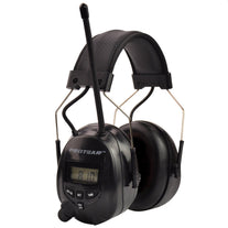 Protear Radio Headphones Hearing Protector Safety Earmuffs AM/FM Electronic Noise Reduction Rate 25dB for Mowing Working-Black