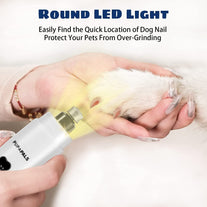PUP PALS Dog Nail Grinder with 5 LED Shadow Free Light, Dog Nail Trimmer Protect Pet Paws from over Grinding with 2 Speed Super Power Motor for Small, Medium and Large Dogs & Cats Paws Grooming