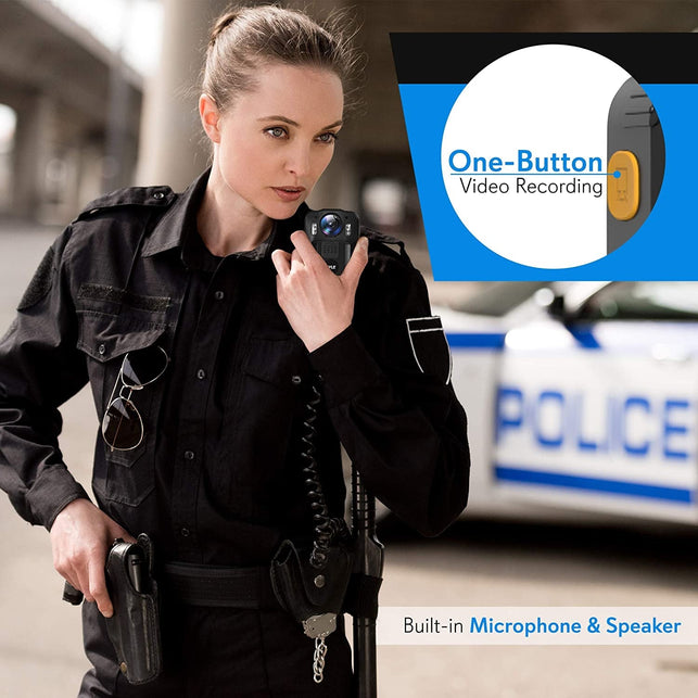 Pyle Police Security Video Compact Camera - HD 2304X1296P Rechargeable Wireless Waterproof Wearable Law Enforcement Mini Surveillance Cam, Audio Video Recording, Night Vision, Motion Detector PPBCM6