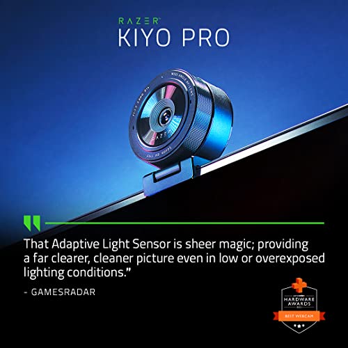 Razer Kiyo Pro Streaming Webcam: Full HD 1080p 60FPS Adaptive