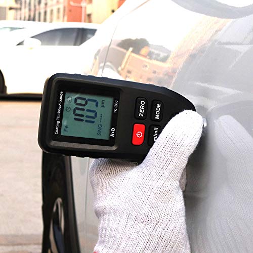 RDINSCOS Paint Thickness Gauge TC100 Car Coating Thickness Meter for Used Car Buyers, Paint Mil Thickness Meter Gauge Check The Car’s Original Coating