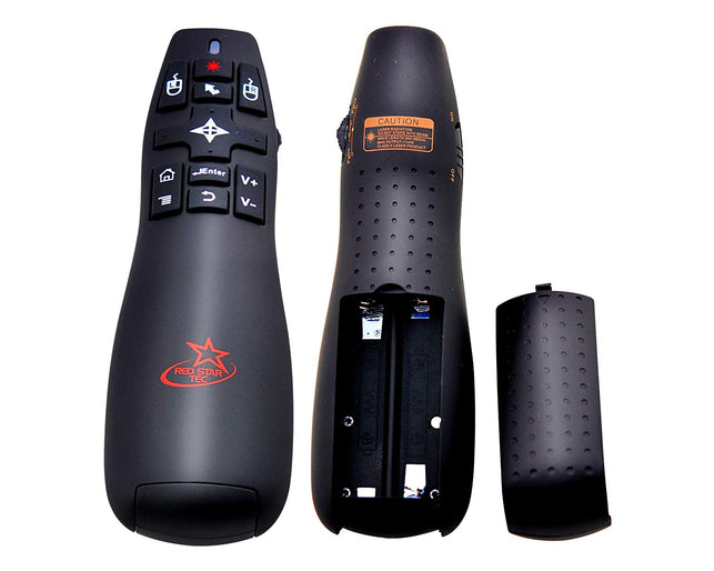 Red Star Tec Wireless Powerpoint Presentation Remote Clicker and Keynote Presenter with Wireless Mouse (PR-820)