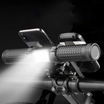 Redcomets Bike Handlebar Extender,Usb Rechargeable Bicycle Handlebar Extender Comes with a 2400Lumens Bicycle Light&Bike Phone Mount,Cycling Computer Mount and a Built-In 10000Mah Power Bank