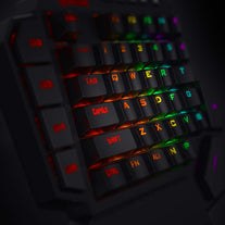 Redragon K585 DITI One-Handed RGB Mechanical Gaming Keyboard, Blue Switches, Professional Gaming Keypad with 7 Onboard Macro Keys, Detachable Wrist Re