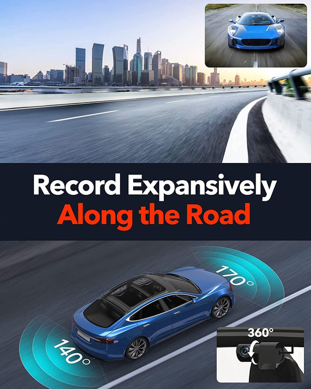 REDTIGER Dash Cam Front Rear, 4K/2.5K Full HD Dash Camera for Cars, Free 32GB SD Card, Built-In Wi-Fi GPS, 3.16” IPS Screen, Night Vision, 170°Wide Angle, WDR, 24H Parking Mode