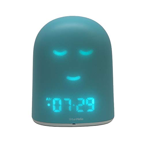 REMI - The Best Ok to Wake Children Clock - Sleep Trainer - Sleep Tracker - Audio Baby Monitor - Night Light & White Noise Sound Machine - mp3 and Streaming Music Speaker - Time-to-Rise Face - Blue