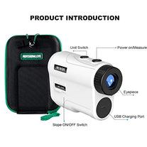 REVASRI Golf Rangefinder with Slope and Pin Lock Vibration, External Slope Switch for Golf Tournament Legal, Rangefinders with Rechargeable Battery 1000YDS Laser Range Finder