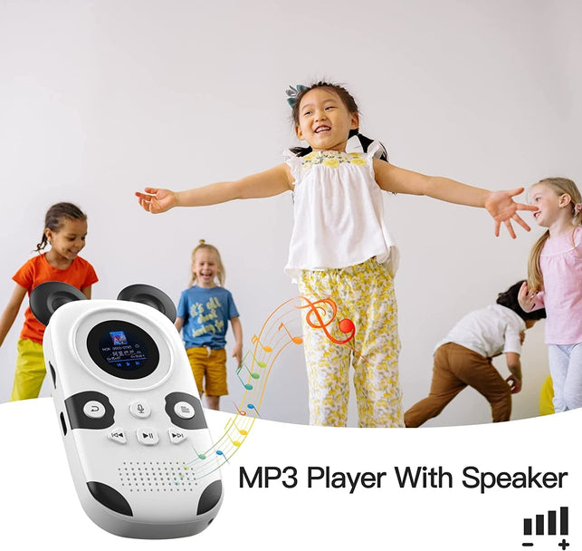 RUIZU 16GB MP3 Player for Kids, Cute Panda Portable Music Player MP3, Child MP3 Player with Bluetooth 5.0, Speaker, FM Radio, Voice Recorder, Alarm Clock, Stopwatch, Pedometer, Support up to 128GB