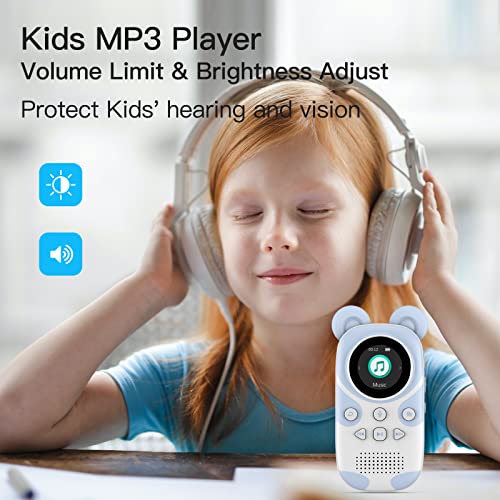 RUIZU Bluetooth MP3 Player for Kids, Cartoon Zoo Portable Music Player 16GB, Child MP3 Player with Bluetooth, Speaker, FM Radio, Voice Recording, Stopwatch, Pedometer, Expandable 128GB Micro SD Card