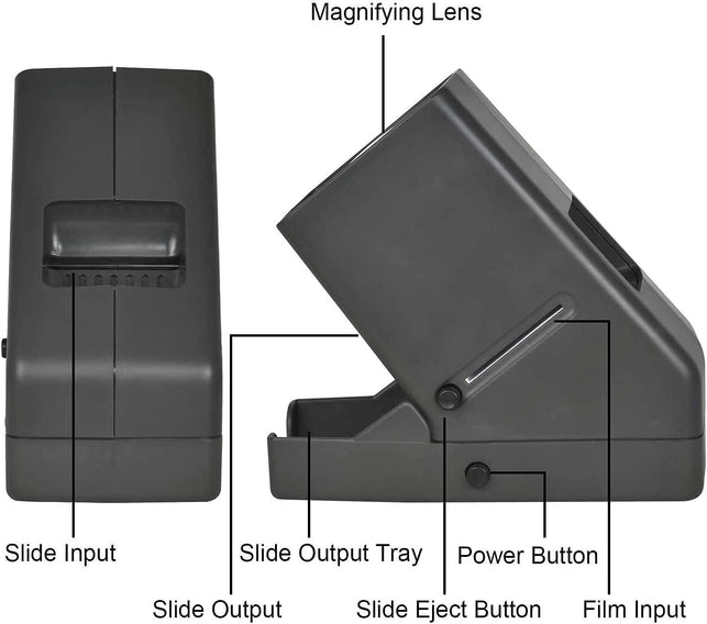 Rybozen 35Mm Slide Viewer, 3X Magnification and Desk Top LED Lighted Illuminated Viewing and Battery Operation-For 35Mm Slides & Positive Film Negatives(4Aa Batteries Included)