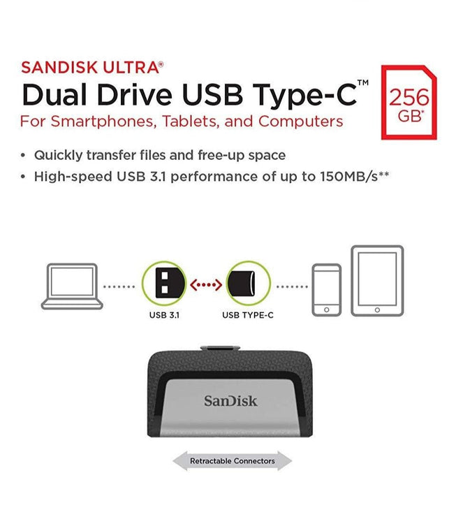 SanDisk 256GB Ultra Dual Drive USB Type-C - SDDDC2-256G-G46