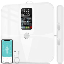 Scales for Body Weight and Fat, Lepulse 8 Electrode Body Fat Scale, Large Display BMI Weight Scale, Bluetooth Digital Bathroom Scale Accurate Smart Scale, Body Composition Monitor with Report, Muscle